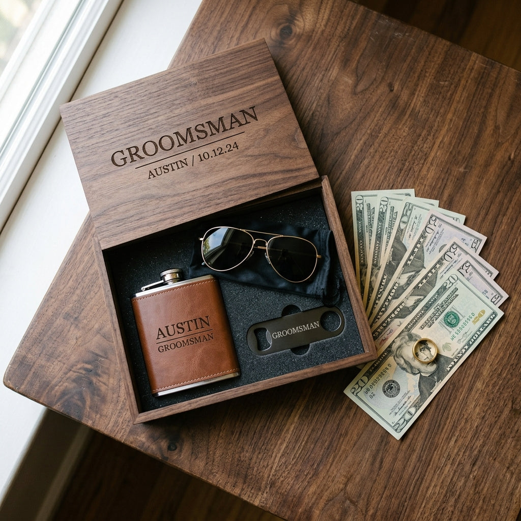 how much to spend on groomsmen gifts