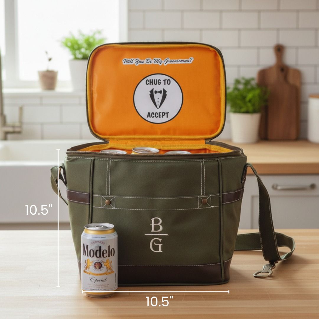 The Coolest Groomsmen Proposal Cooler
