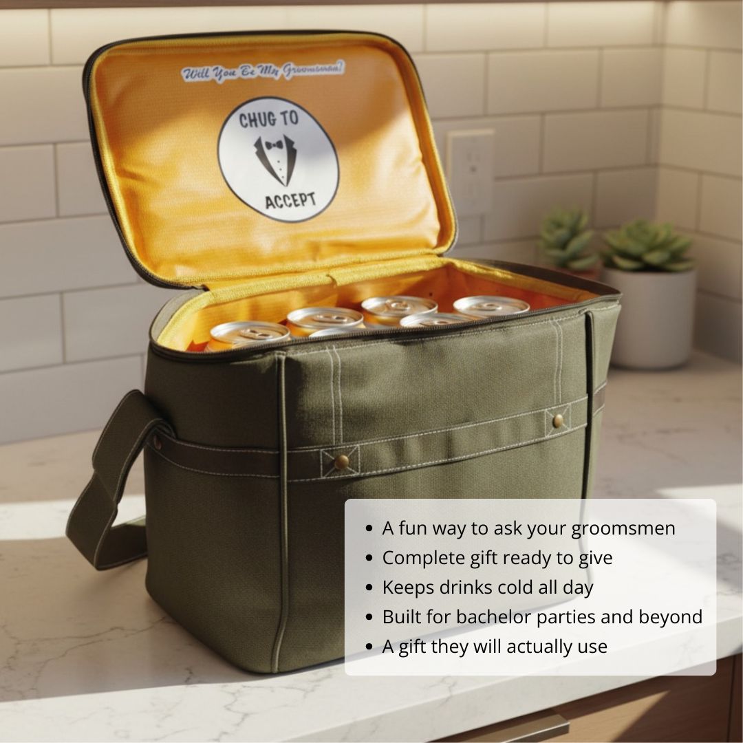 The Coolest Groomsmen Proposal Cooler