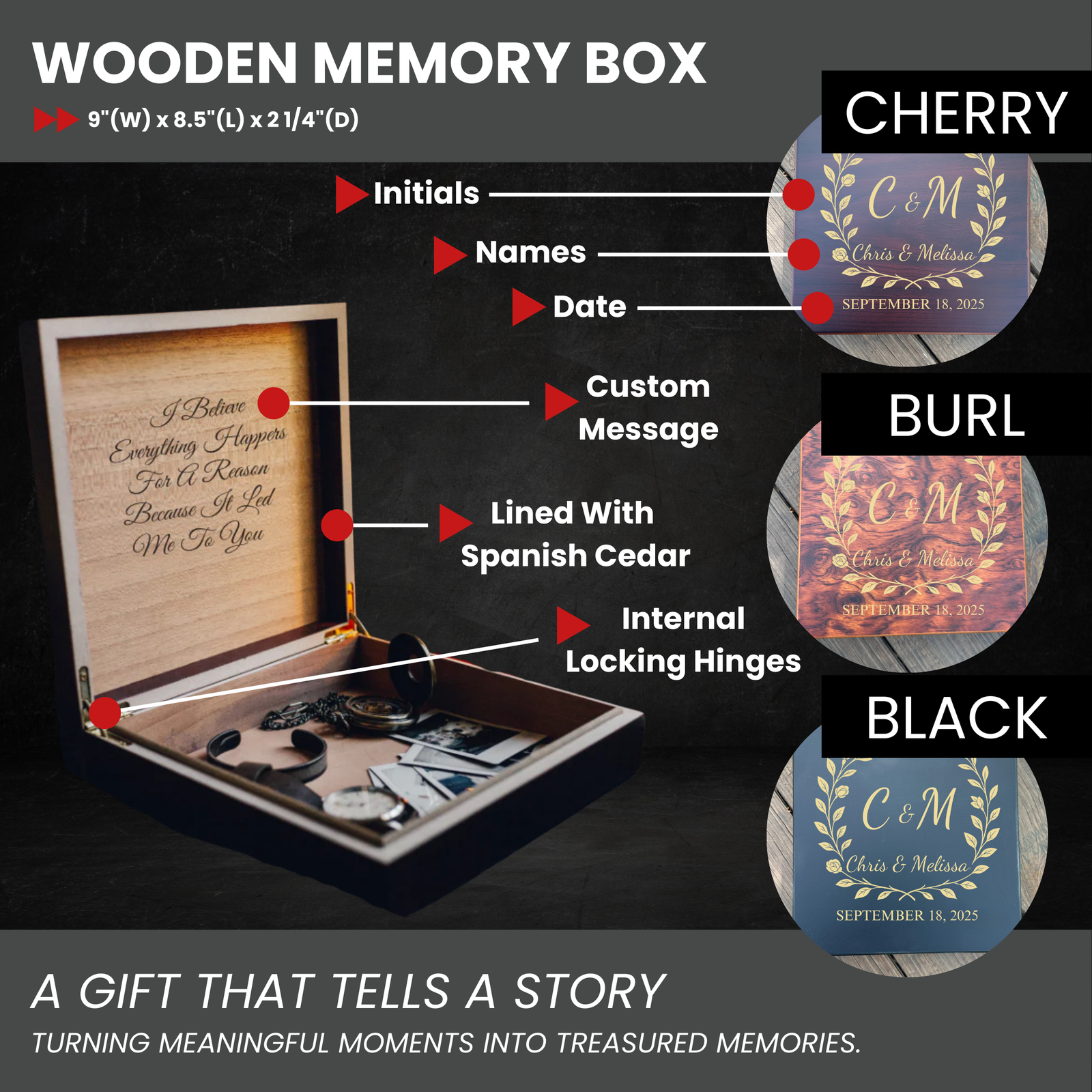 Personalized Wedding Keepsake Box