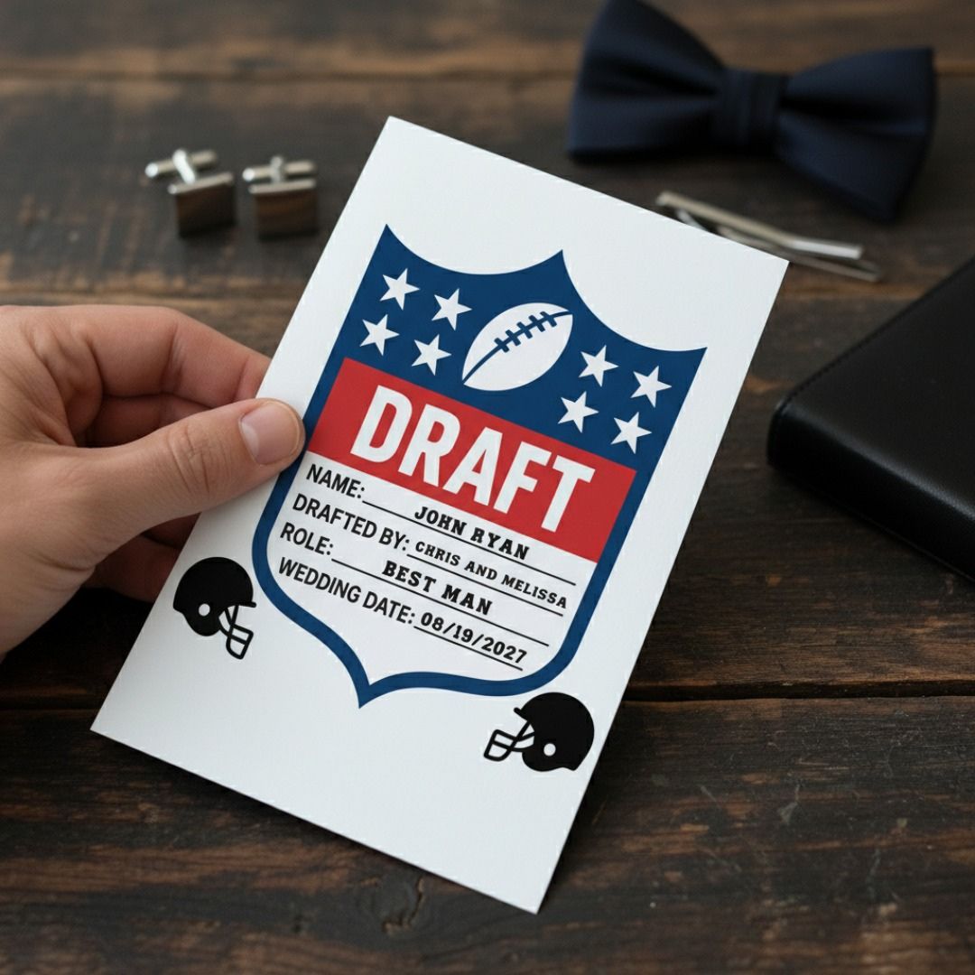 Groomsmen Football Draft Proposal