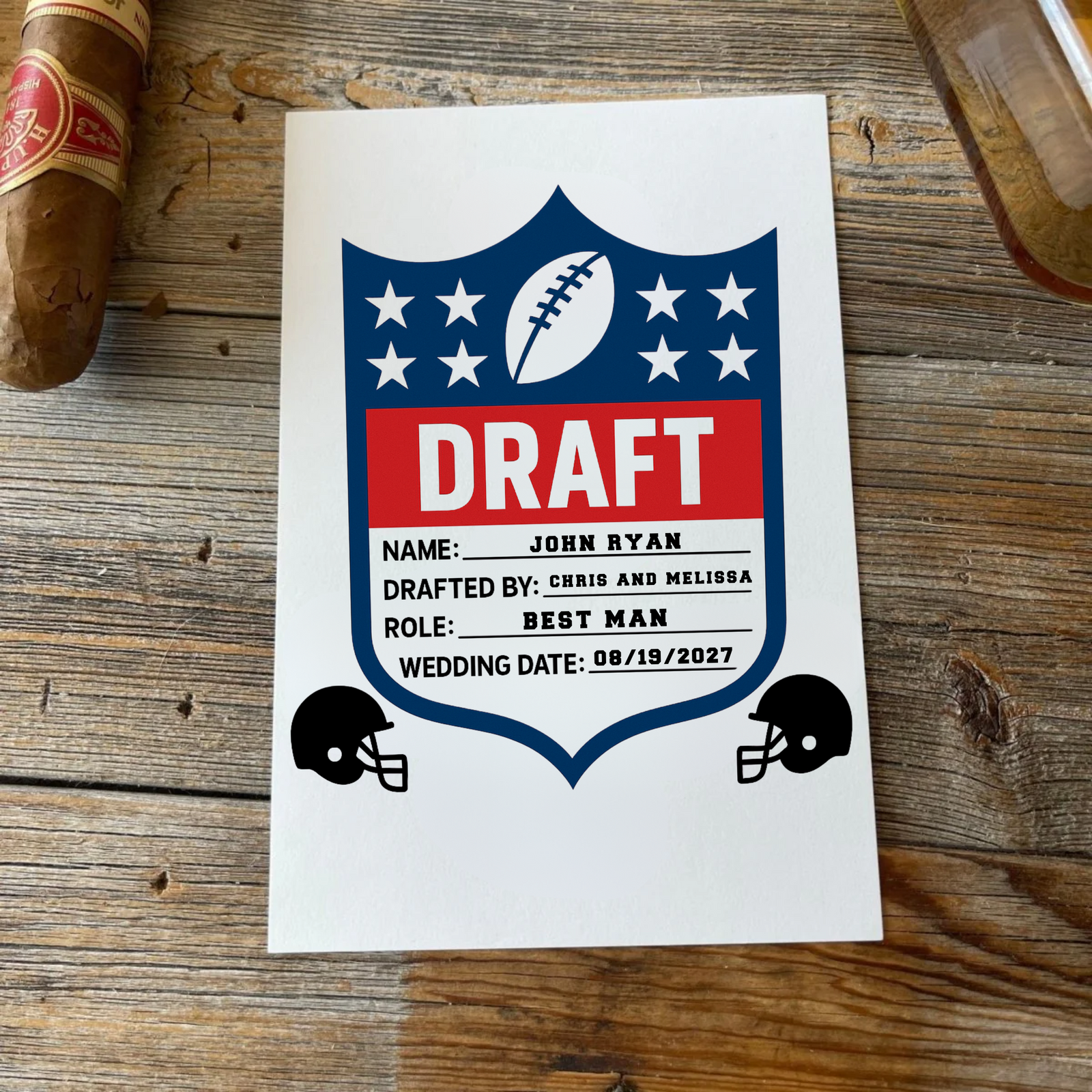 Groomsmen Football Draft Proposal