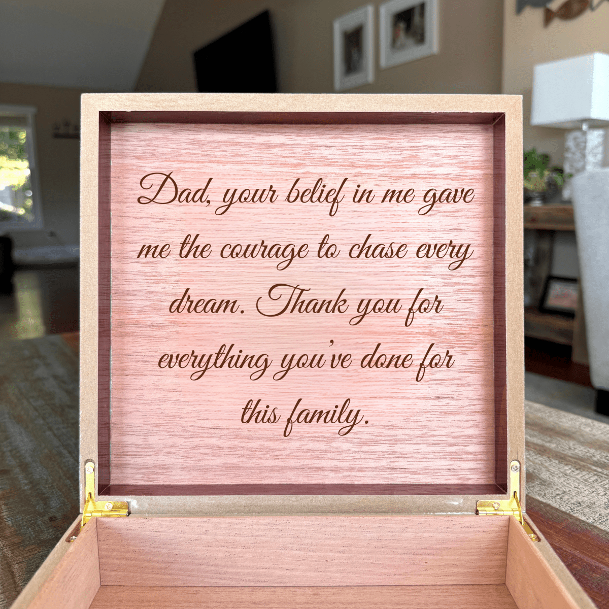 Unique Personalized Dad's Roots Of Love Keepsake Box Customized Gifts for Men by Groovy Guy