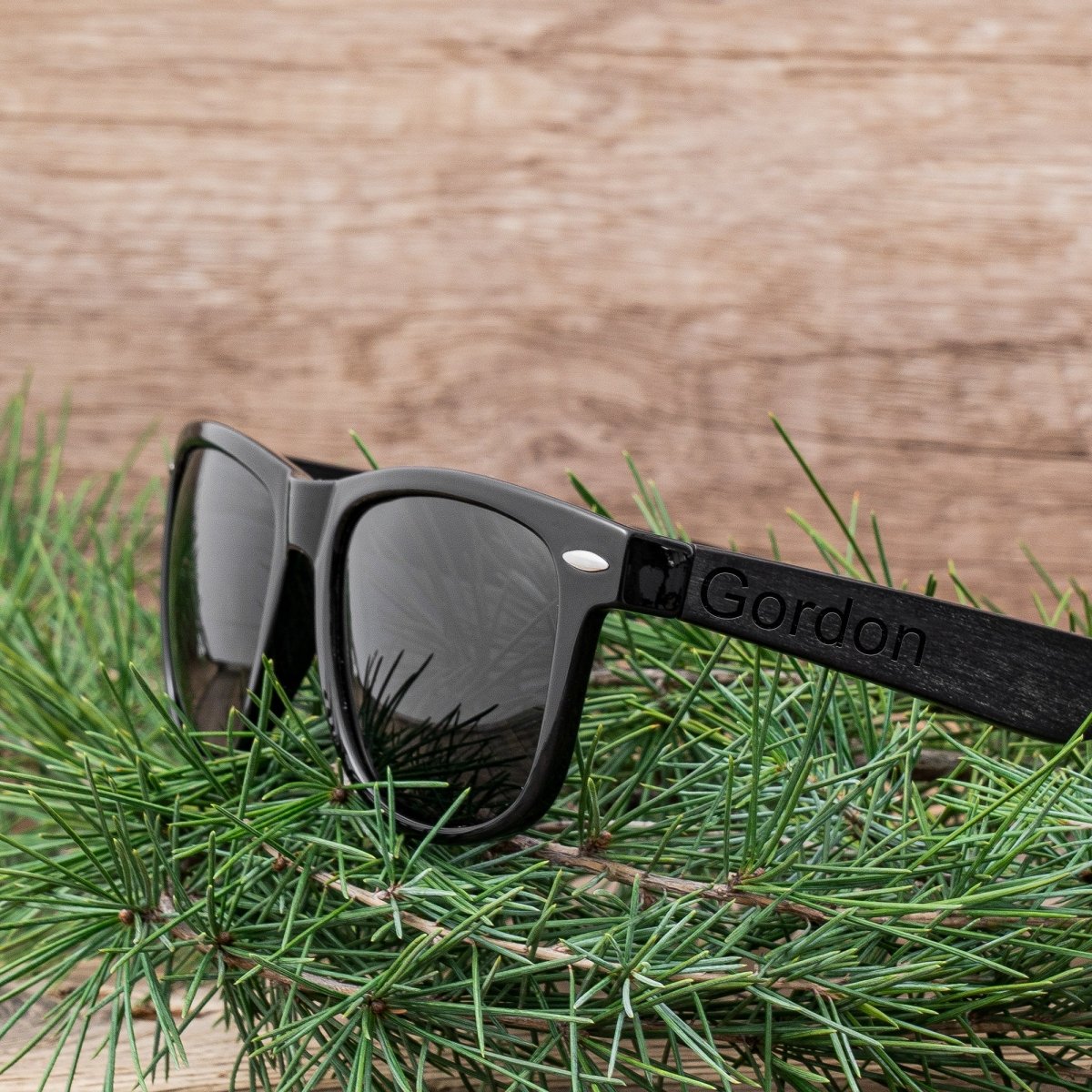 Unique Personalized Ebony Shades Customized Sunglasses Gifts for Men by Groovy Guy