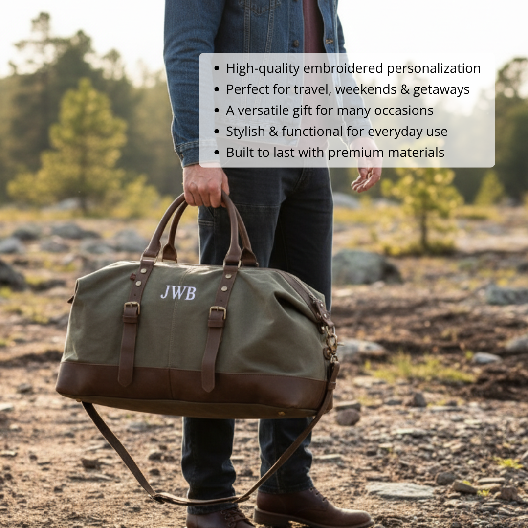 Personalized Canvas Weekender Bag