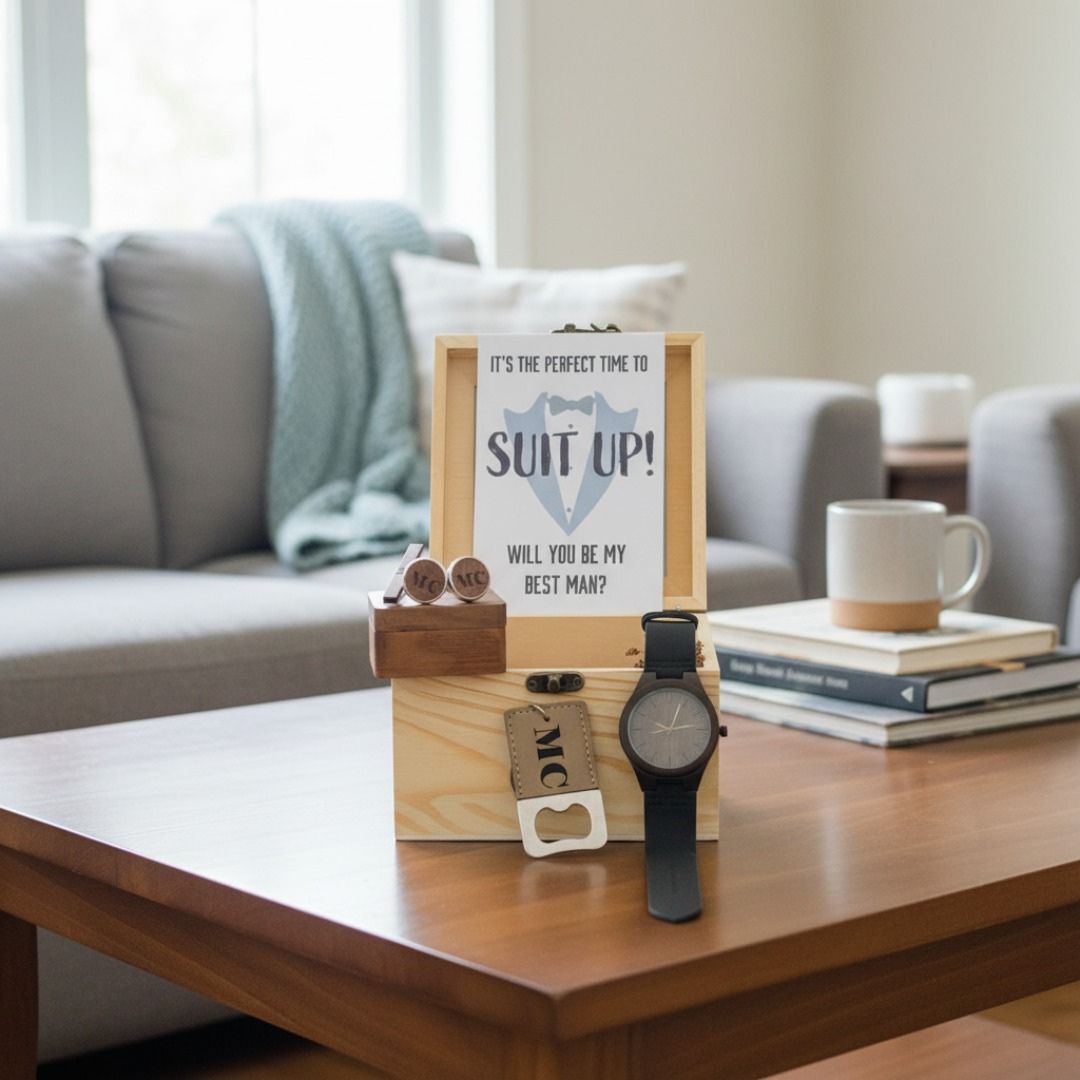 Groomsmen's Gratitude: Personalized Proposal Gift Box