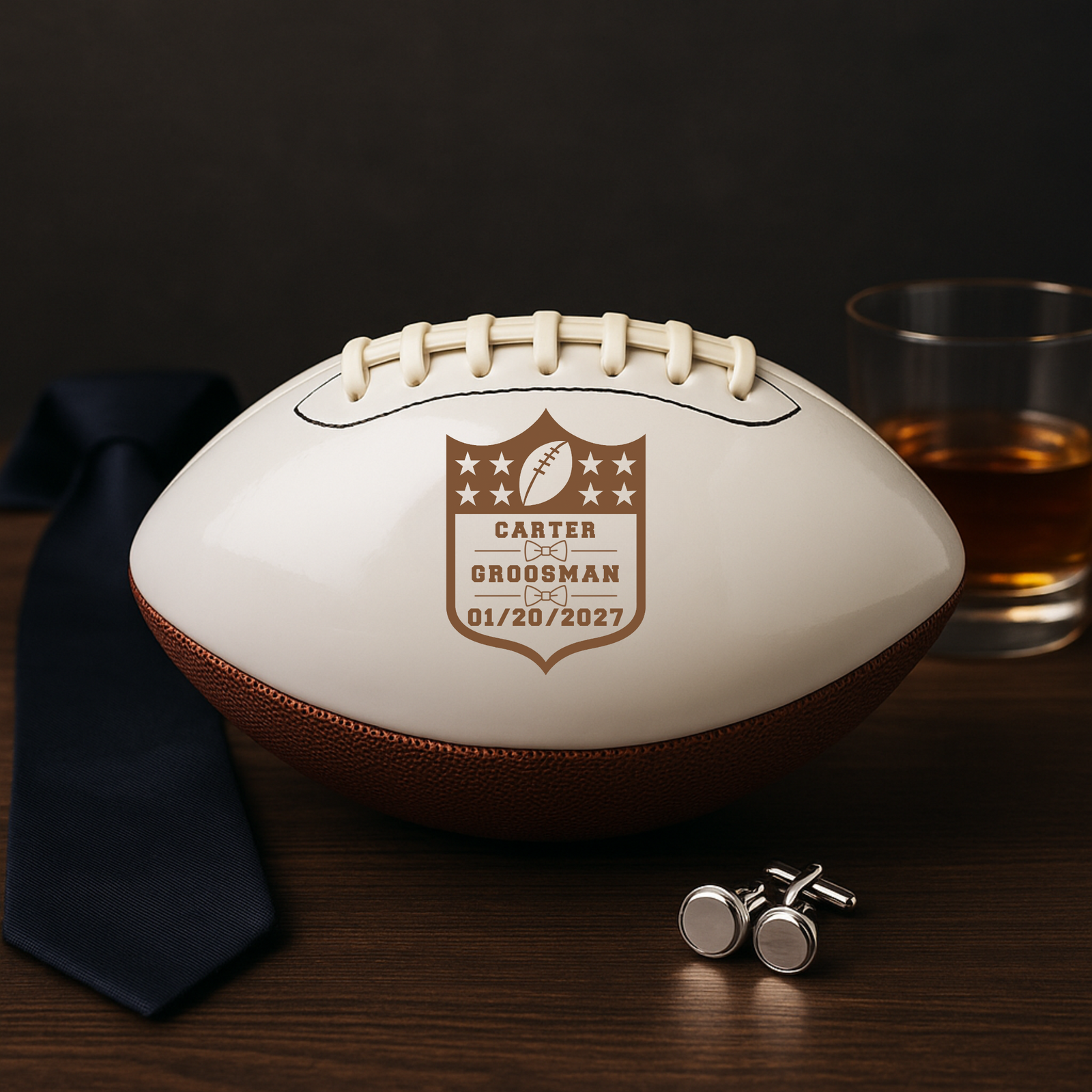 Custom Groomsman Football