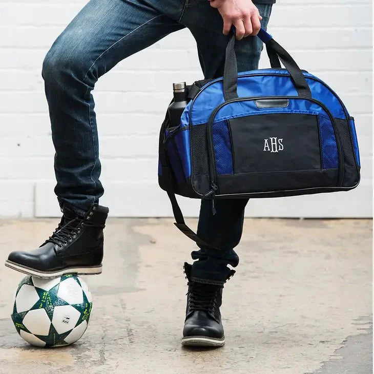 Unique Personalized Sports Duffle Bag Customized Duffel Bags Gifts for Men by Groovy Guy