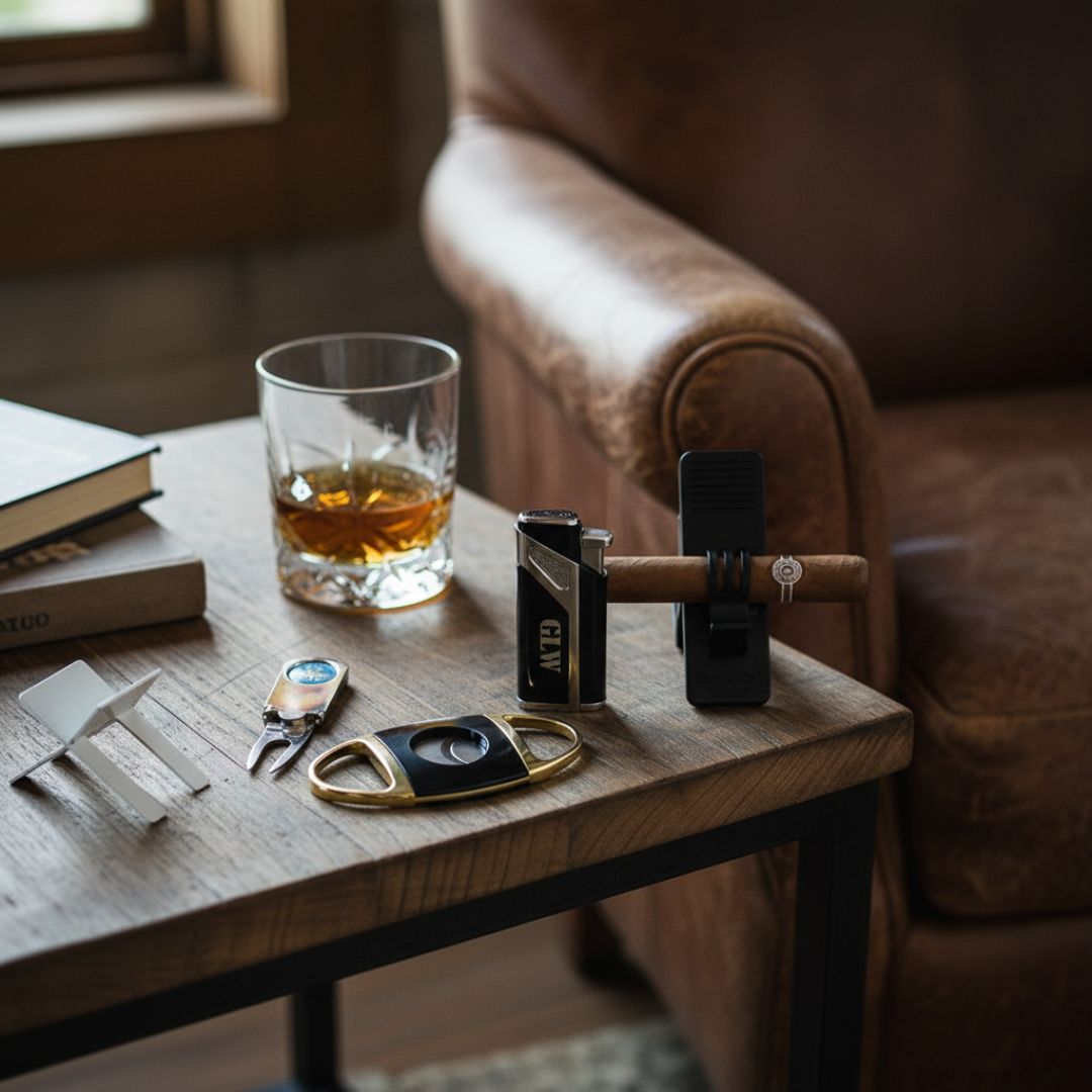 Golf Cigar Travel Case with Accessories