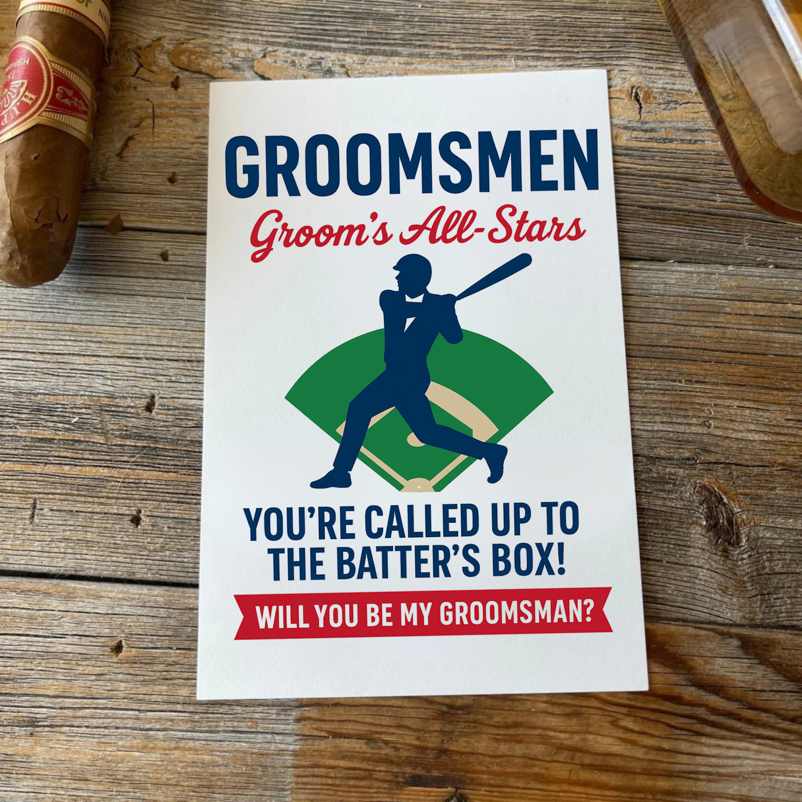 Batter Up Groomsmen Proposal Cards