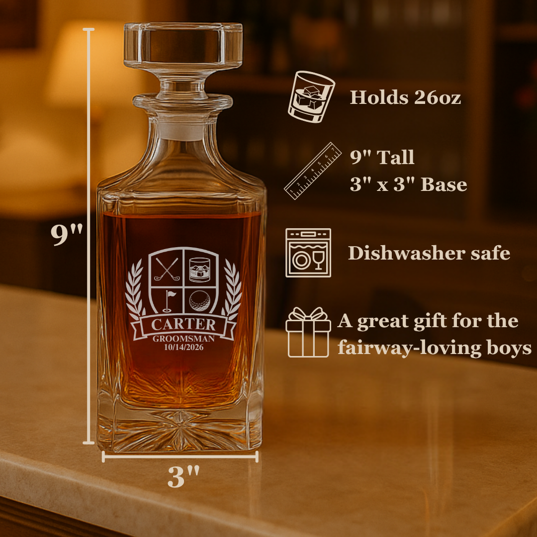 Double Bogey Groomsman Whiskey Set