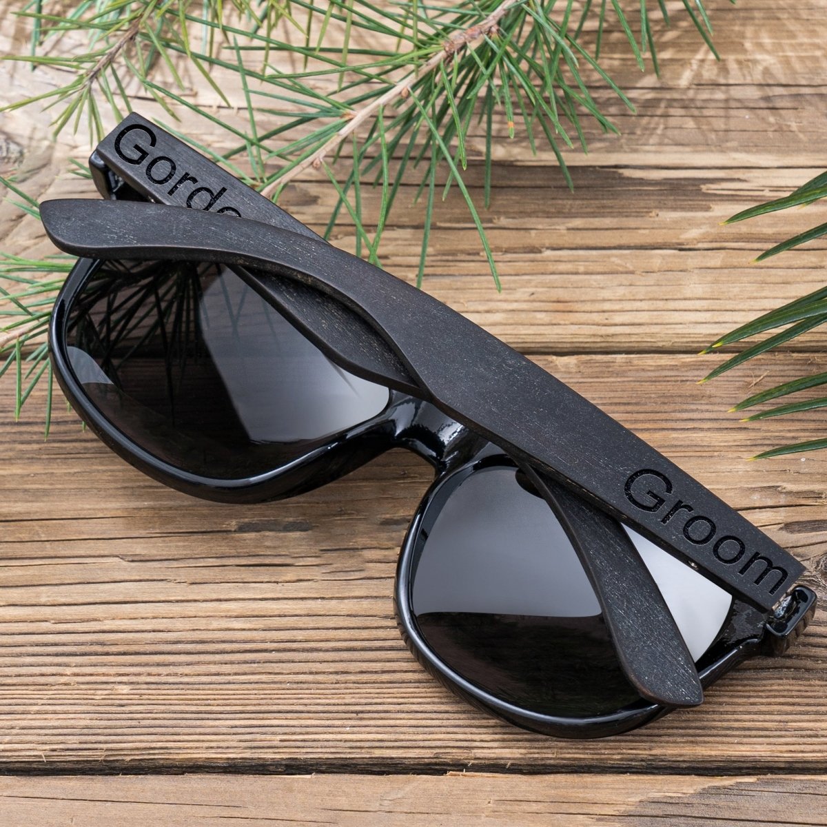 Unique Personalized Ebony Shades Customized Sunglasses Gifts for Men by Groovy Guy