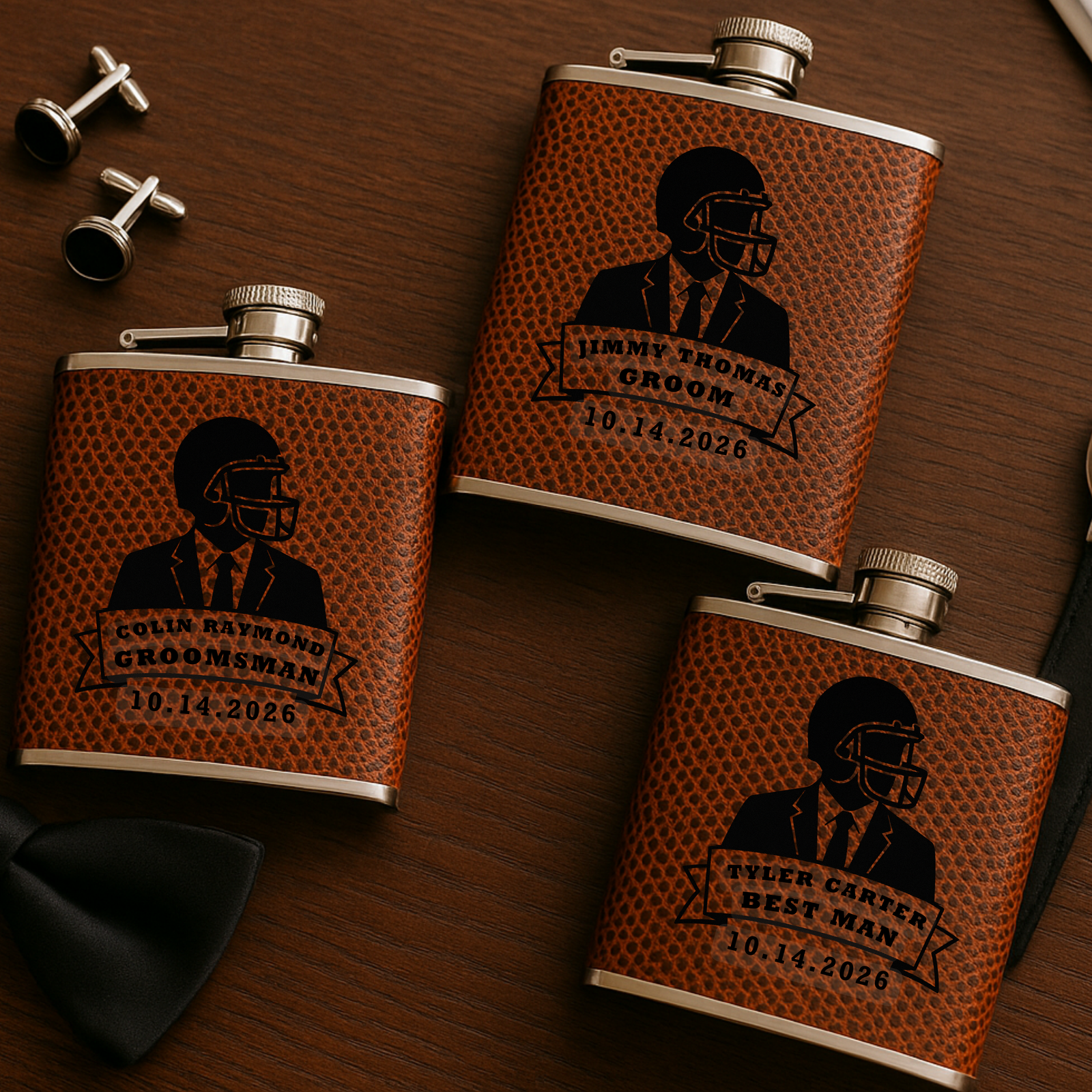 Game Day Groomsmen Flask