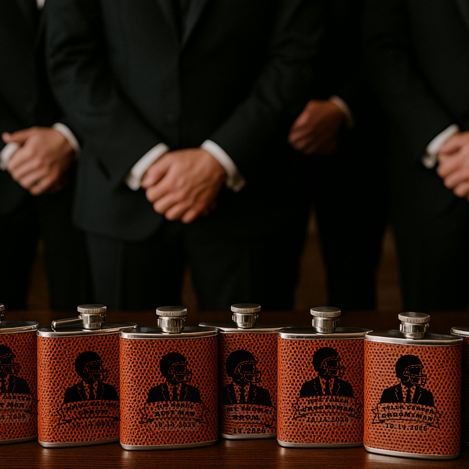 Game Day Groomsmen Flask