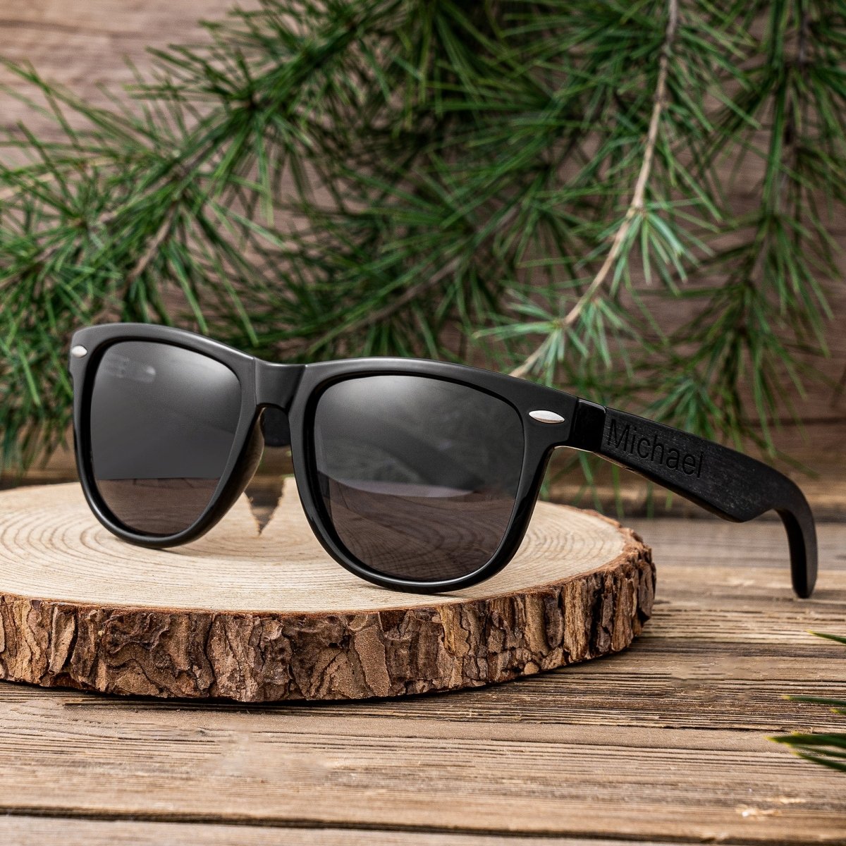Unique Personalized Ebony Shades Customized Sunglasses Gifts for Men by Groovy Guy