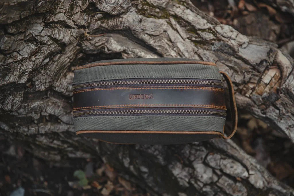 Unique Personalized Canvas Dopp Bag Customized Toiletry Bag Gifts for Men by Groovy Guy