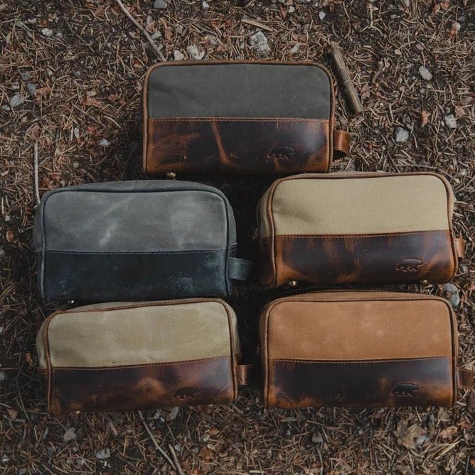 Unique Personalized Canvas Dopp Bag Customized Toiletry Bag Gifts for Men by Groovy Guy