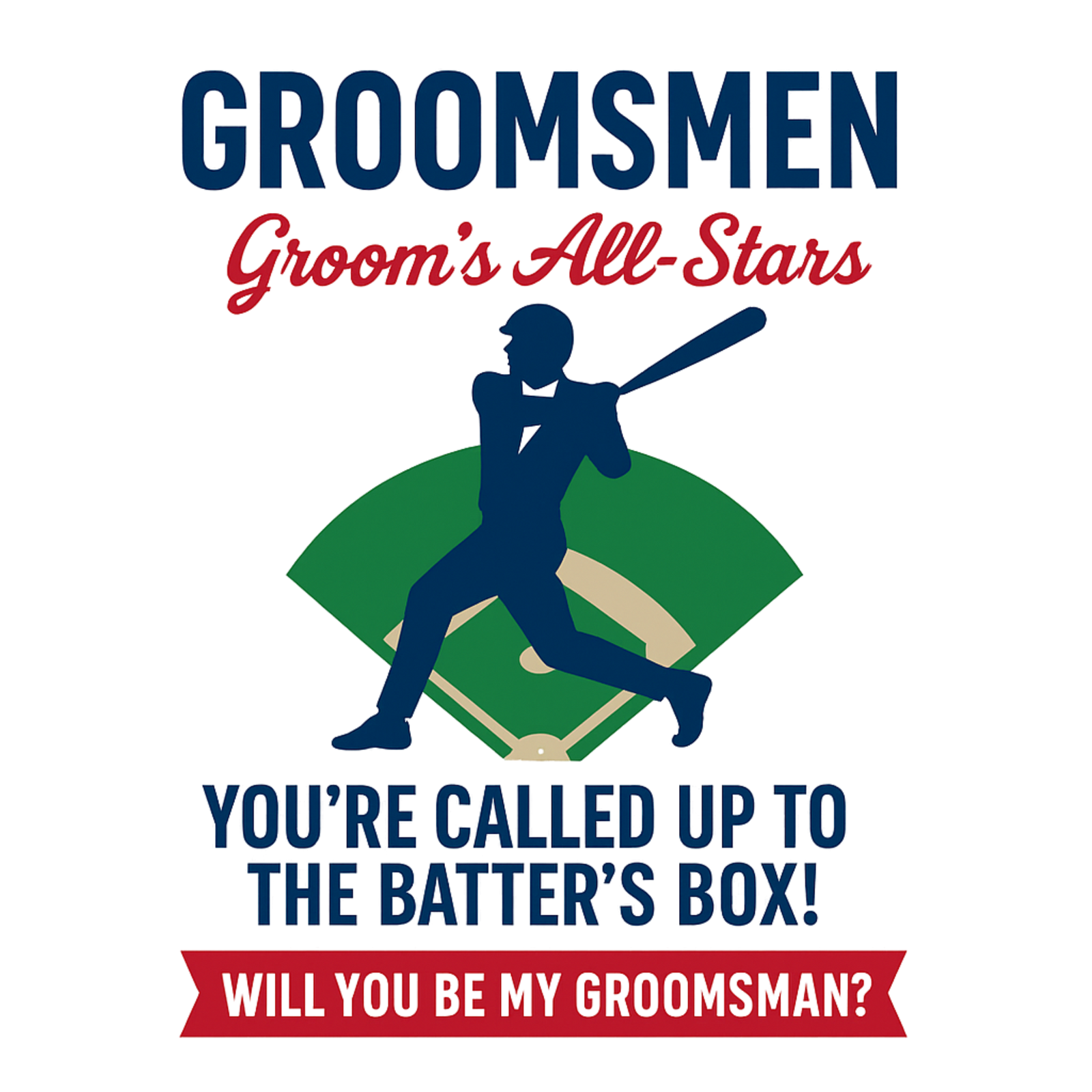 Batter Up Groomsmen Proposal Cards