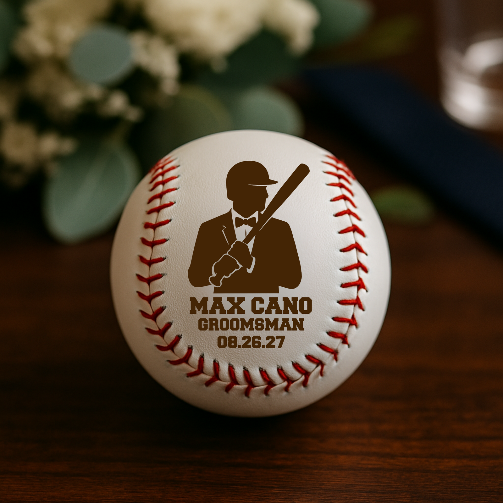 Diamond Classic Personalized Groomsmen Baseball