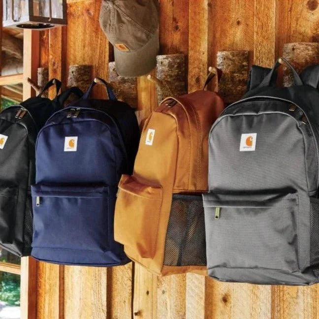 Carhartt Canvas Backpack in Carhartt Brown with personalized name
