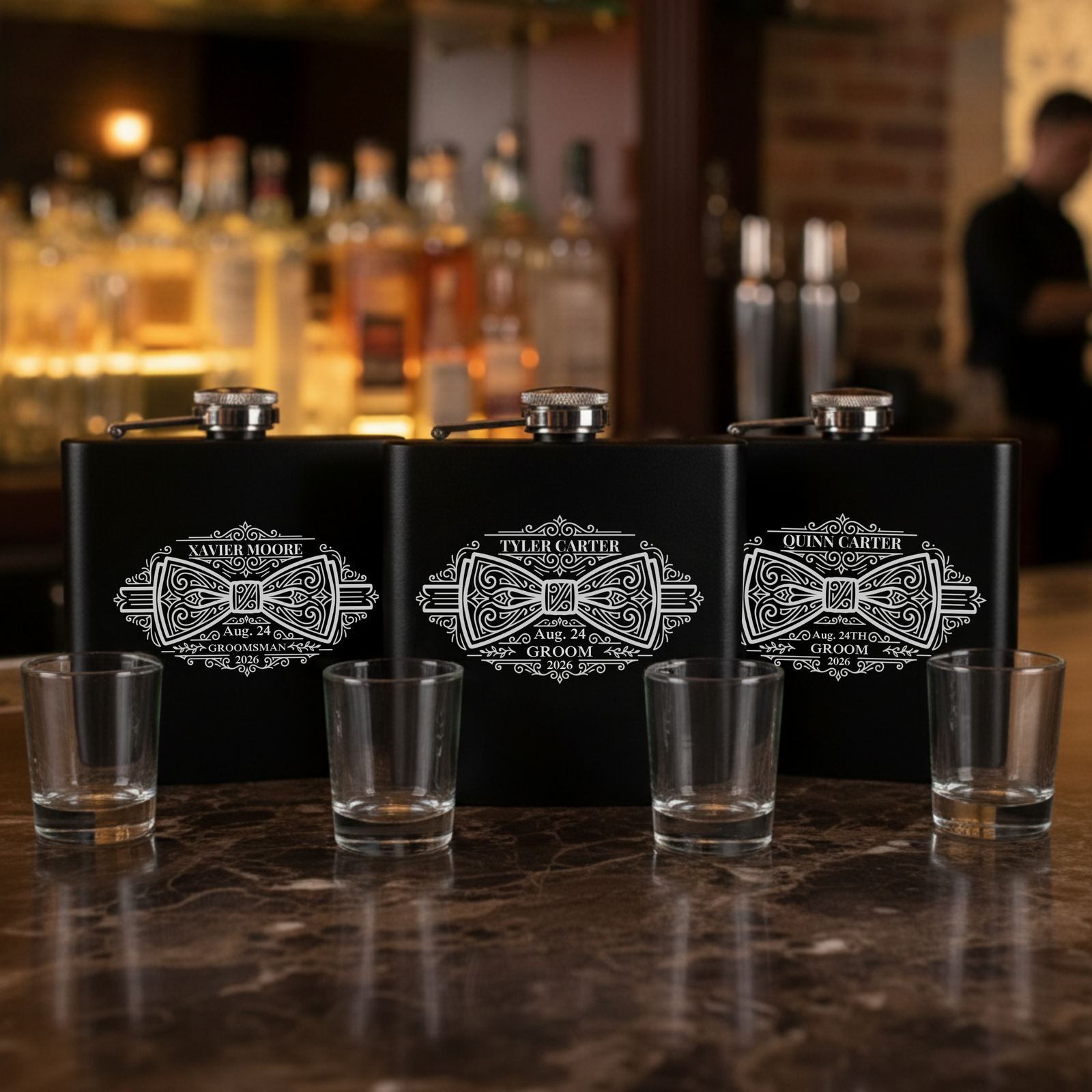 Speakeasy Groomsmen Flask