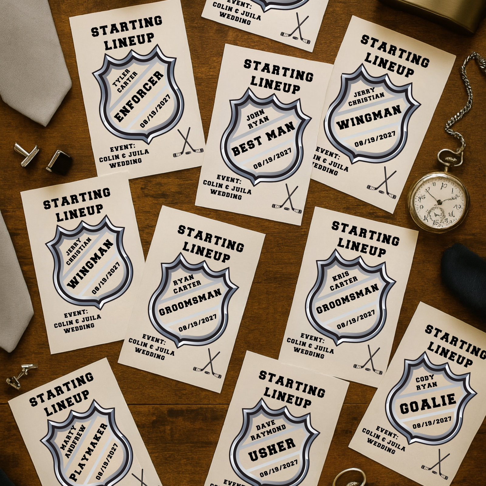 Hockey Groomsmen Proposal Set
