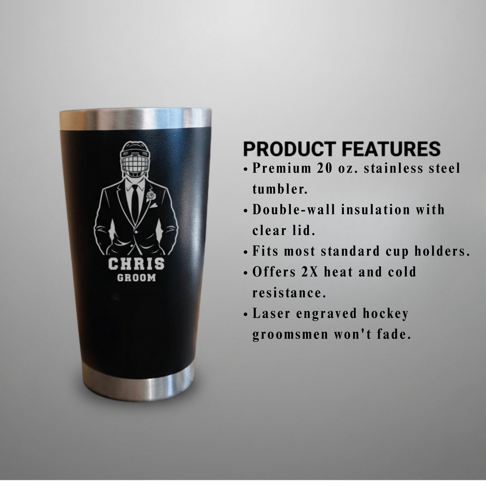 Hat Trick Groomsmen Tumbler