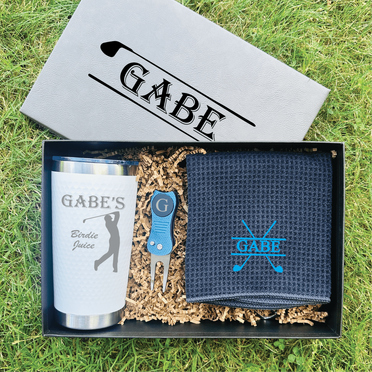Unique Personalized Personalized Golf Gift Box Set Customized Golf Gifts for Men by Groovy Guy