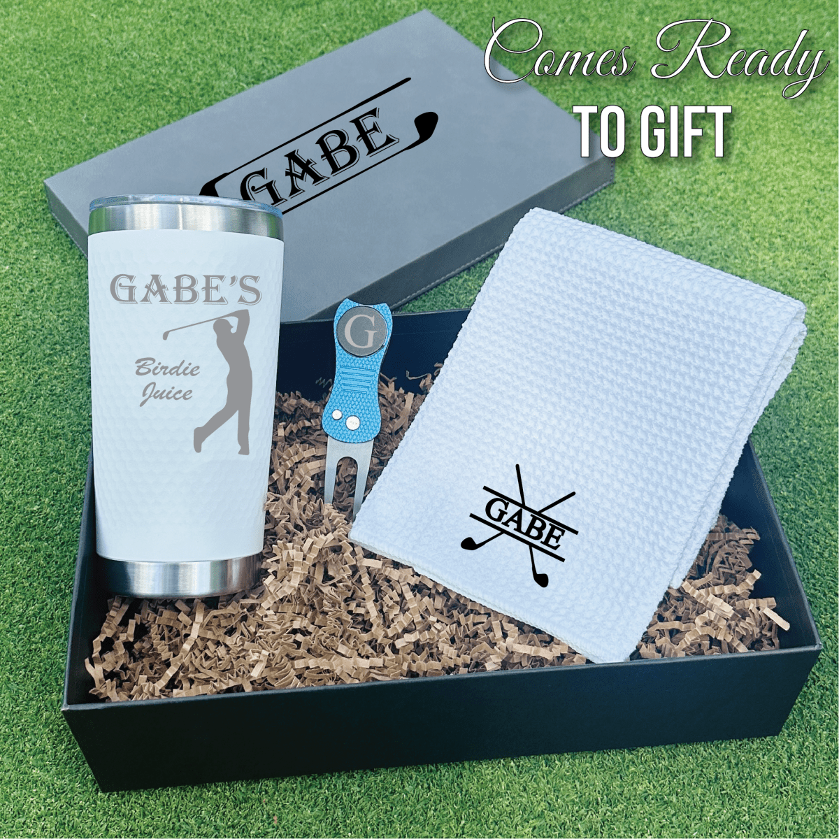 Unique Personalized Personalized Golf Gift Box Set Customized Golf Gifts for Men by Groovy Guy