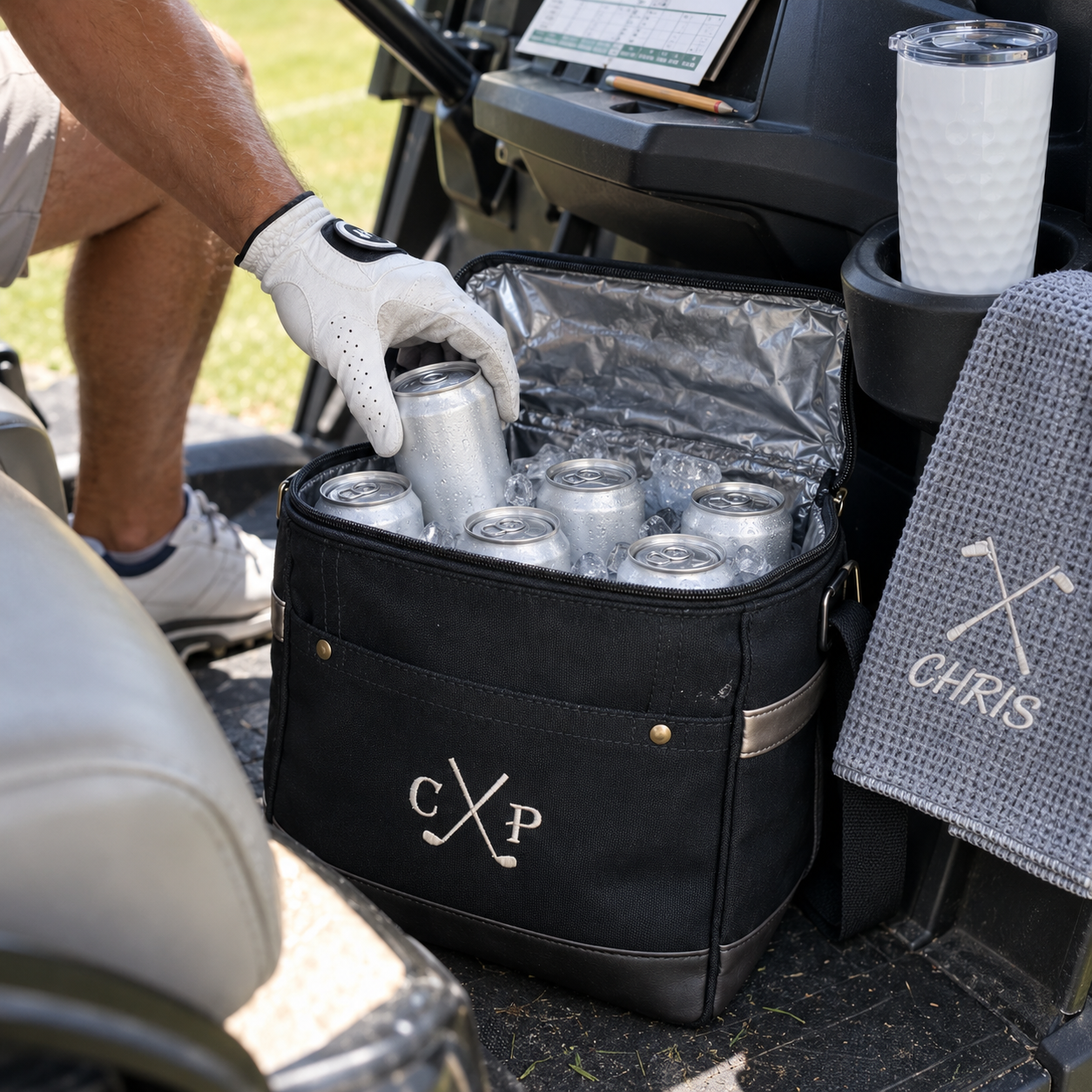 It's All In The Sips Golf Cooler Gift Set