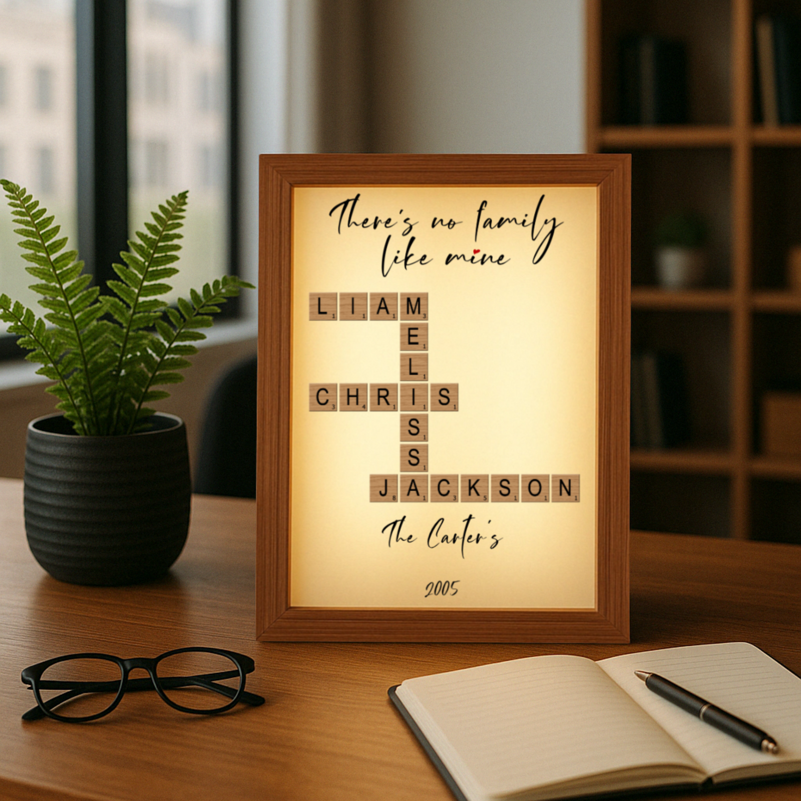 Our Family's Crossword Light Box
