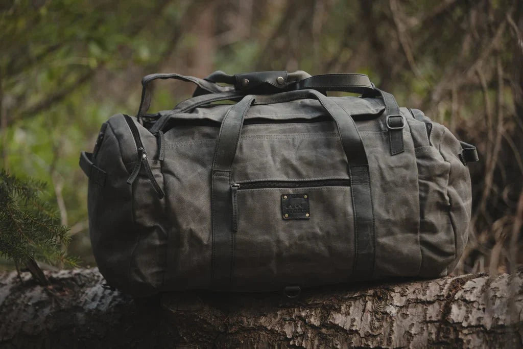 Unique Personalized Camping Canvas Duffel Customized Duffle Bag Gifts for Men by Groovy Guy