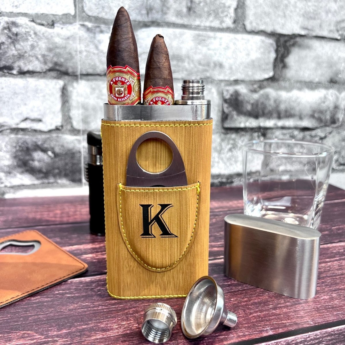 Unique Personalized Sinister Cigar Holder Customized Cigar Case Gifts for Men by Groovy Guy