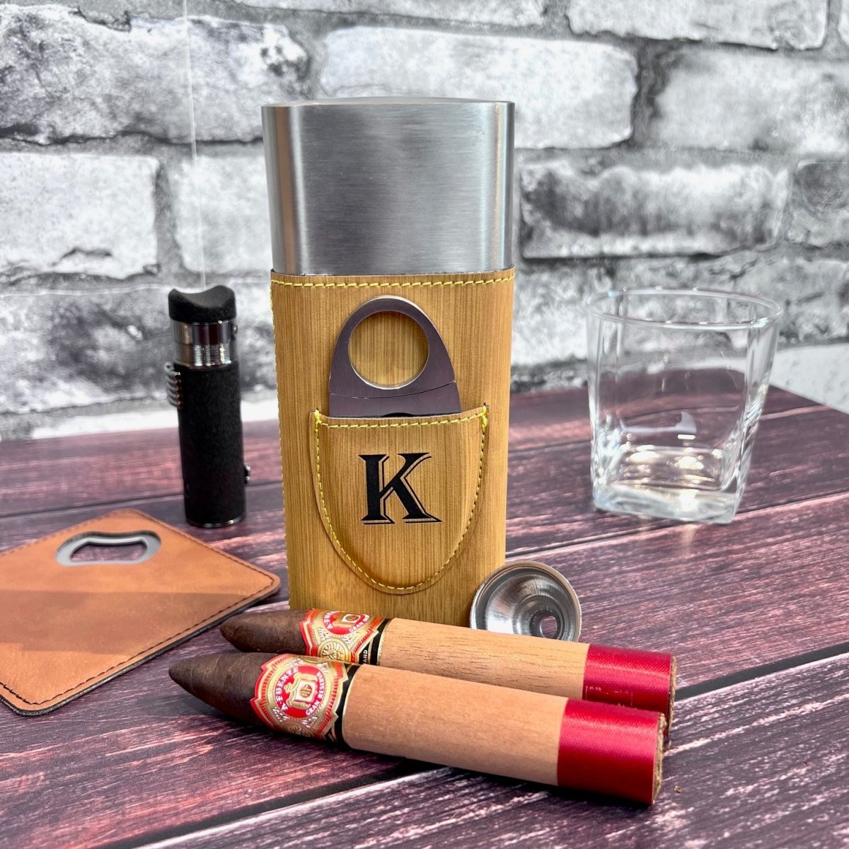 Unique Personalized Sinister Cigar Holder Customized Cigar Case Gifts for Men by Groovy Guy