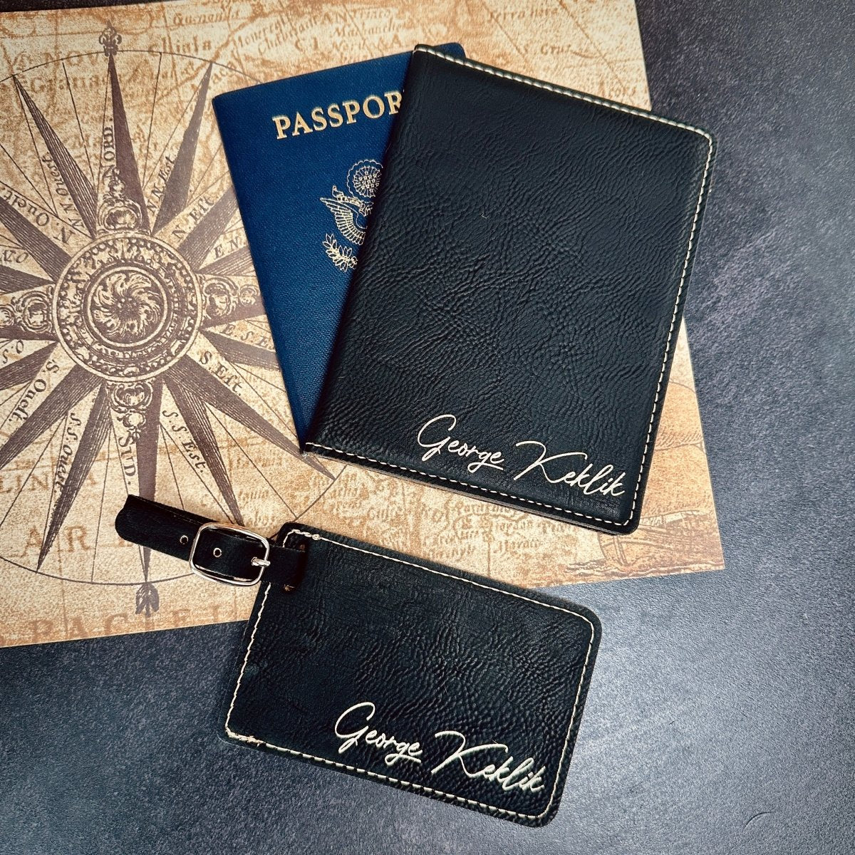Unique Personalized Travel In Style Set Customized Gifts for Men by Groovy Guy