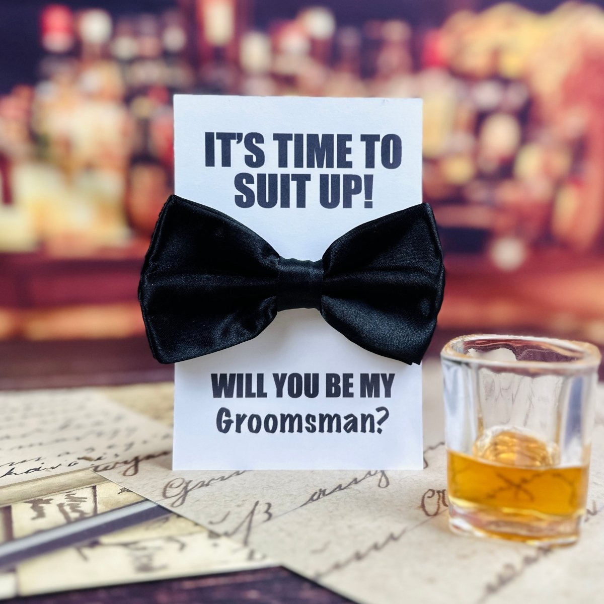 Unique Personalized Bowtie Proposal Customized Gifts for Men by Groovy Guy