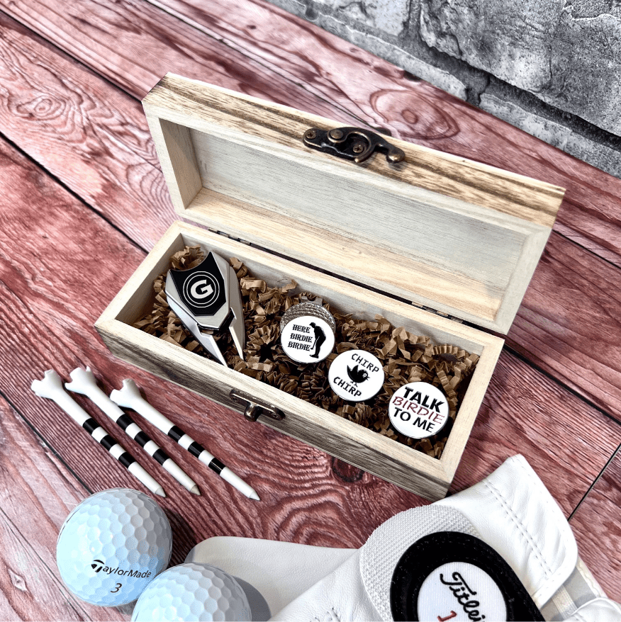Unique Personalized Golf Goodie Box Customized Gifts for Men by Groovy Guy