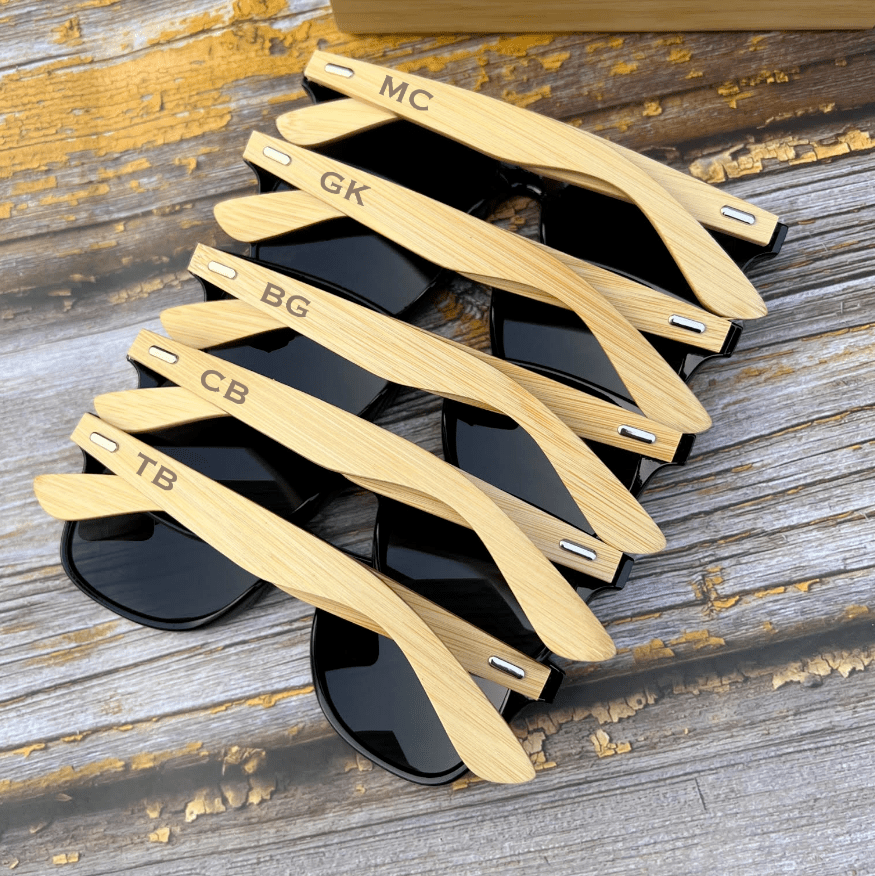 Unique Personalized Custom Groomsmen Sunglasses Customized Gifts for Men by Groovy Guy