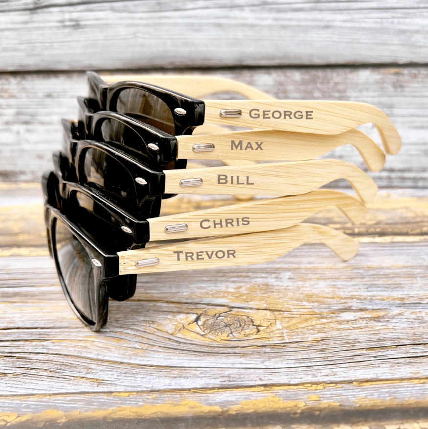 Unique Personalized Personalized Wooden Sunglasses Customized Groomsmen Gifts Gifts for Men by Groovy Guy