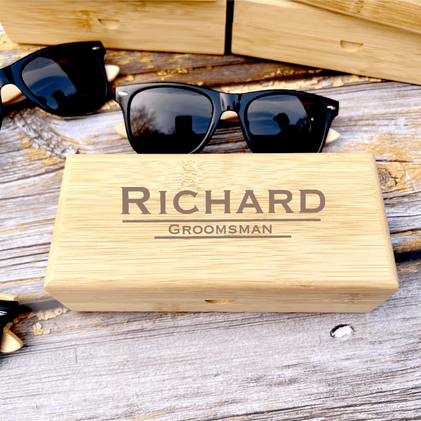 Unique Personalized Custom Groomsmen Sunglasses Customized Gifts for Men by Groovy Guy