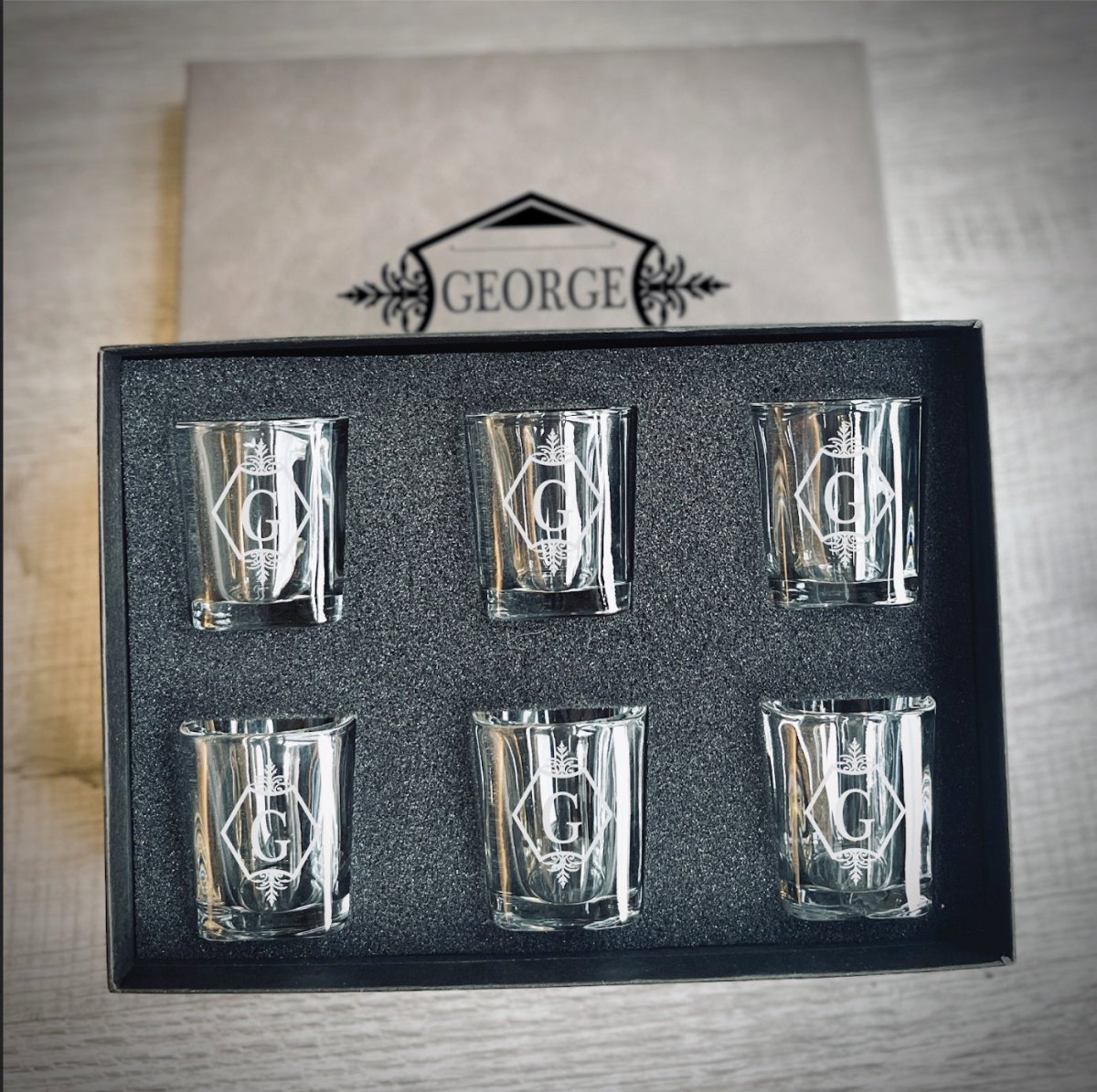 Unique Personalized Shot Glass Set Customized Gift Set Gifts for Men by Groovy Guy