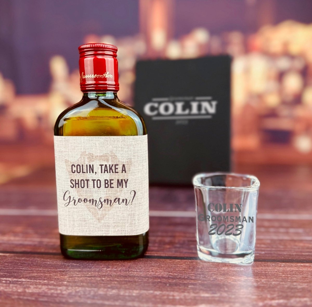 Unique Personalized Shot To Accept Set Customized Groomsmen Gifts Gifts for Men by Groovy Guy