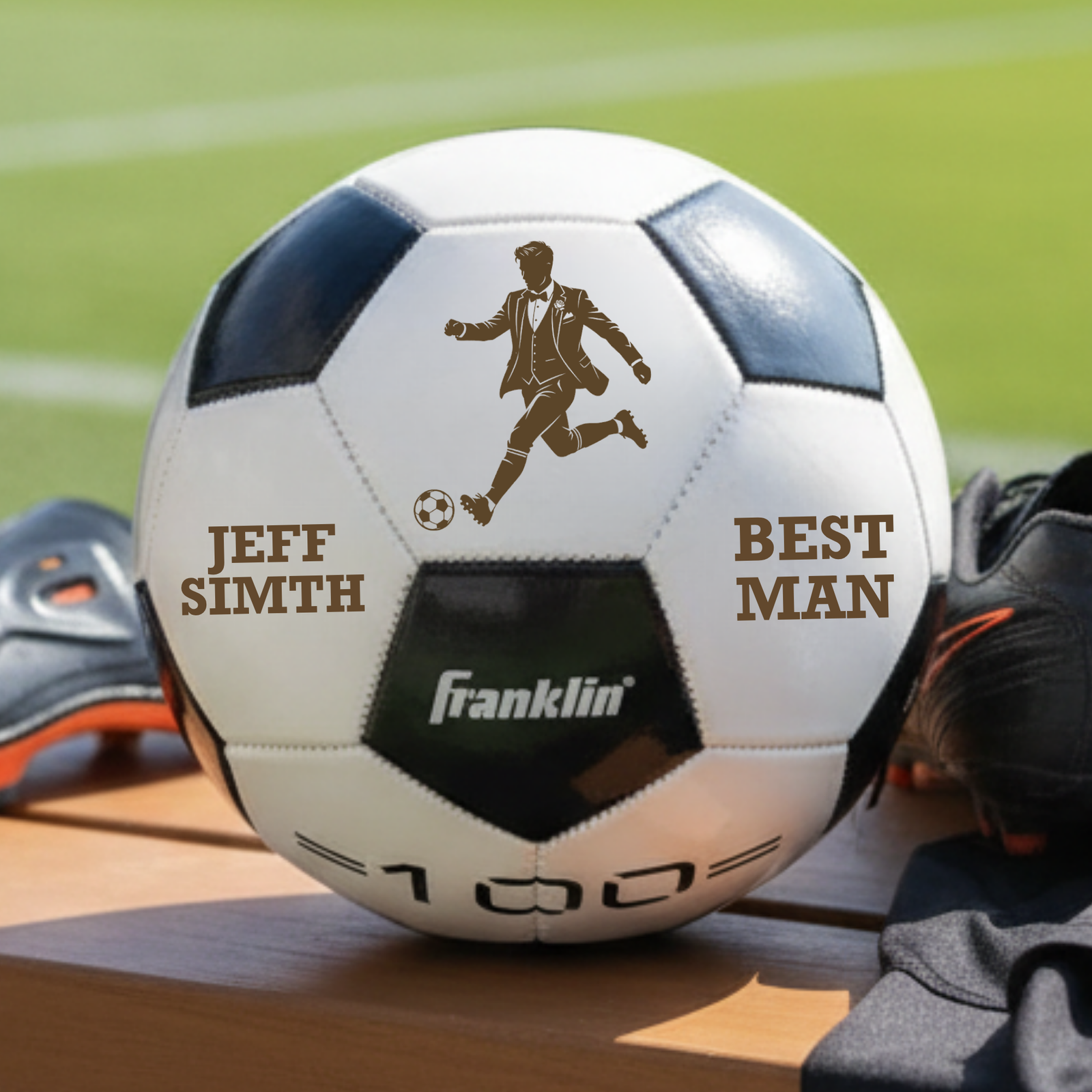 Pitch Day Groomsmen Soccer Ball
