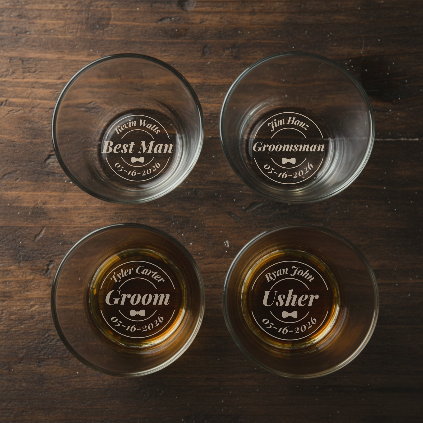Last Call Groomsmen Whiskey Glass
