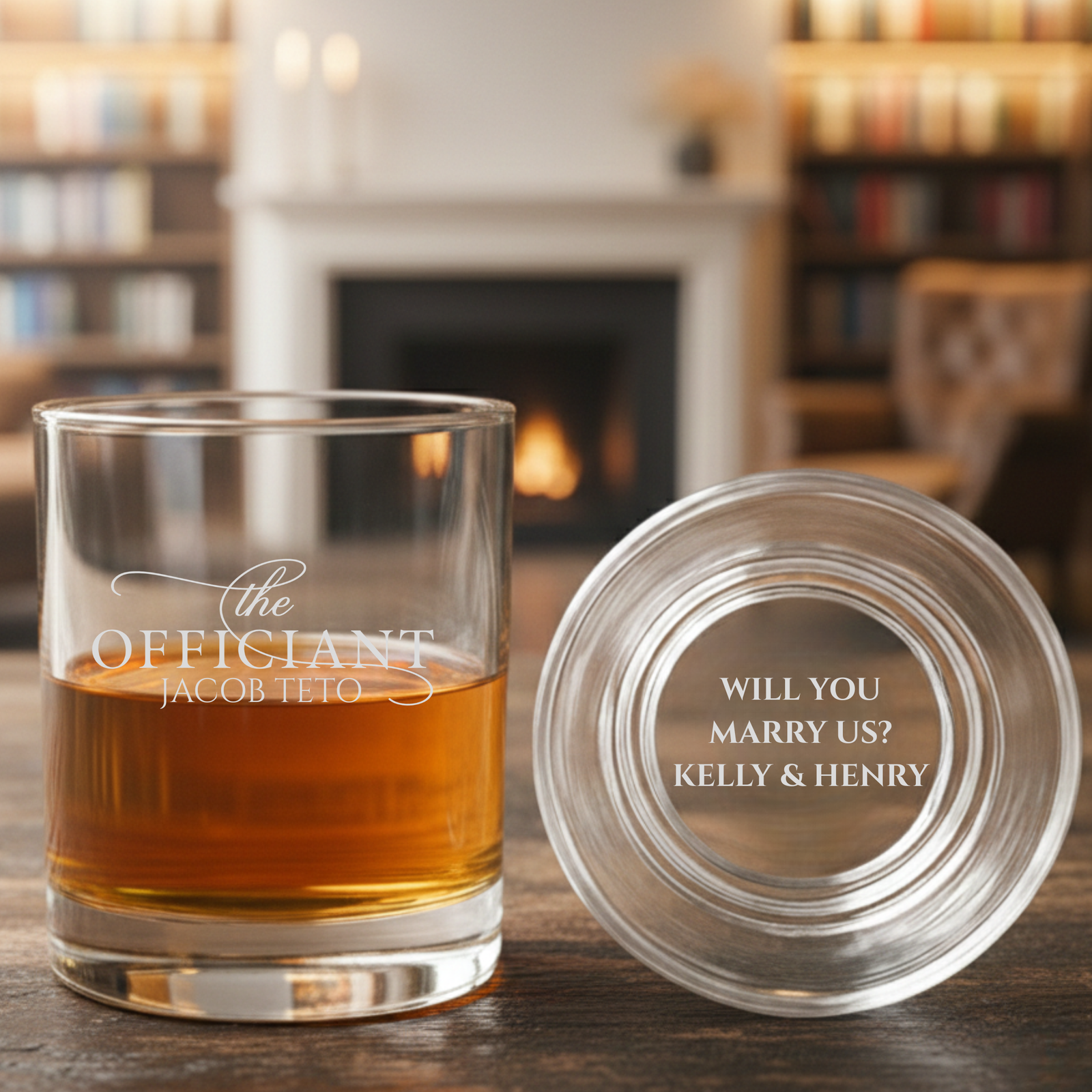 Wedding Officiant Whiskey Glass