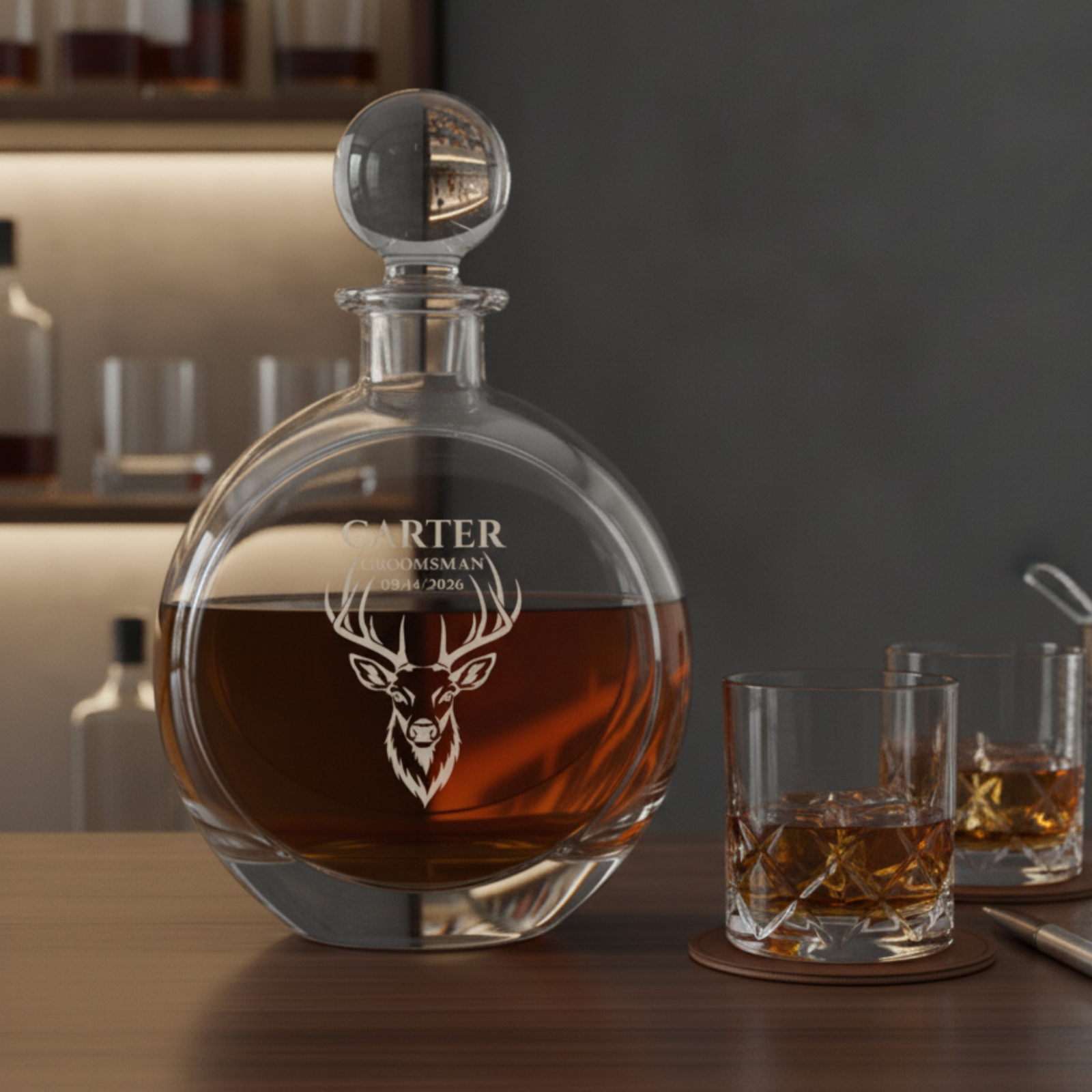 Stag Night Groomsmen Decanter
