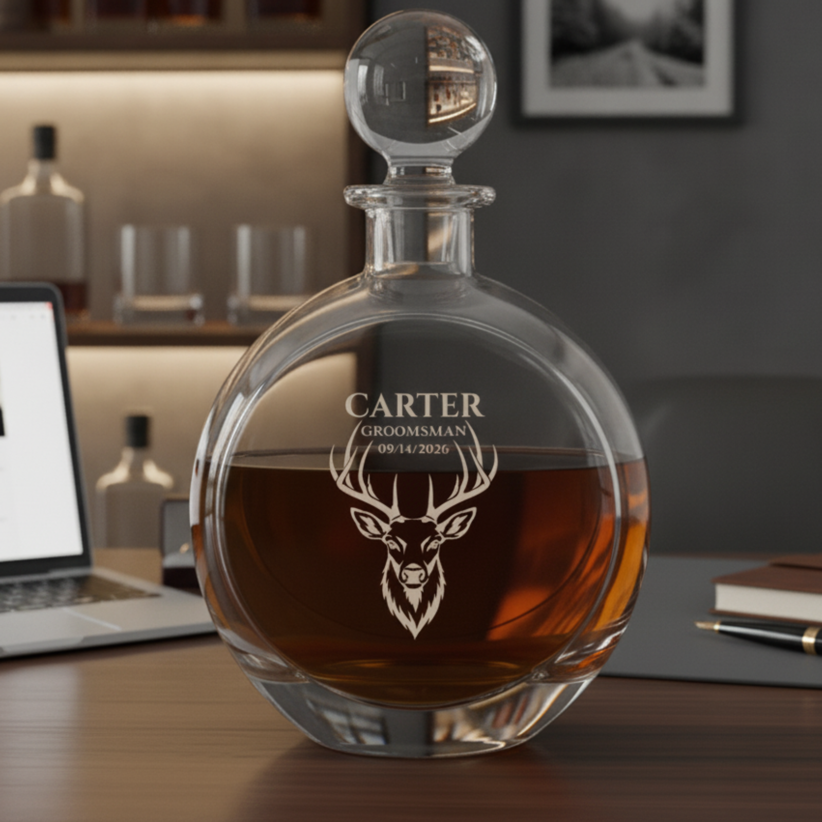 Stag Night Groomsmen Decanter