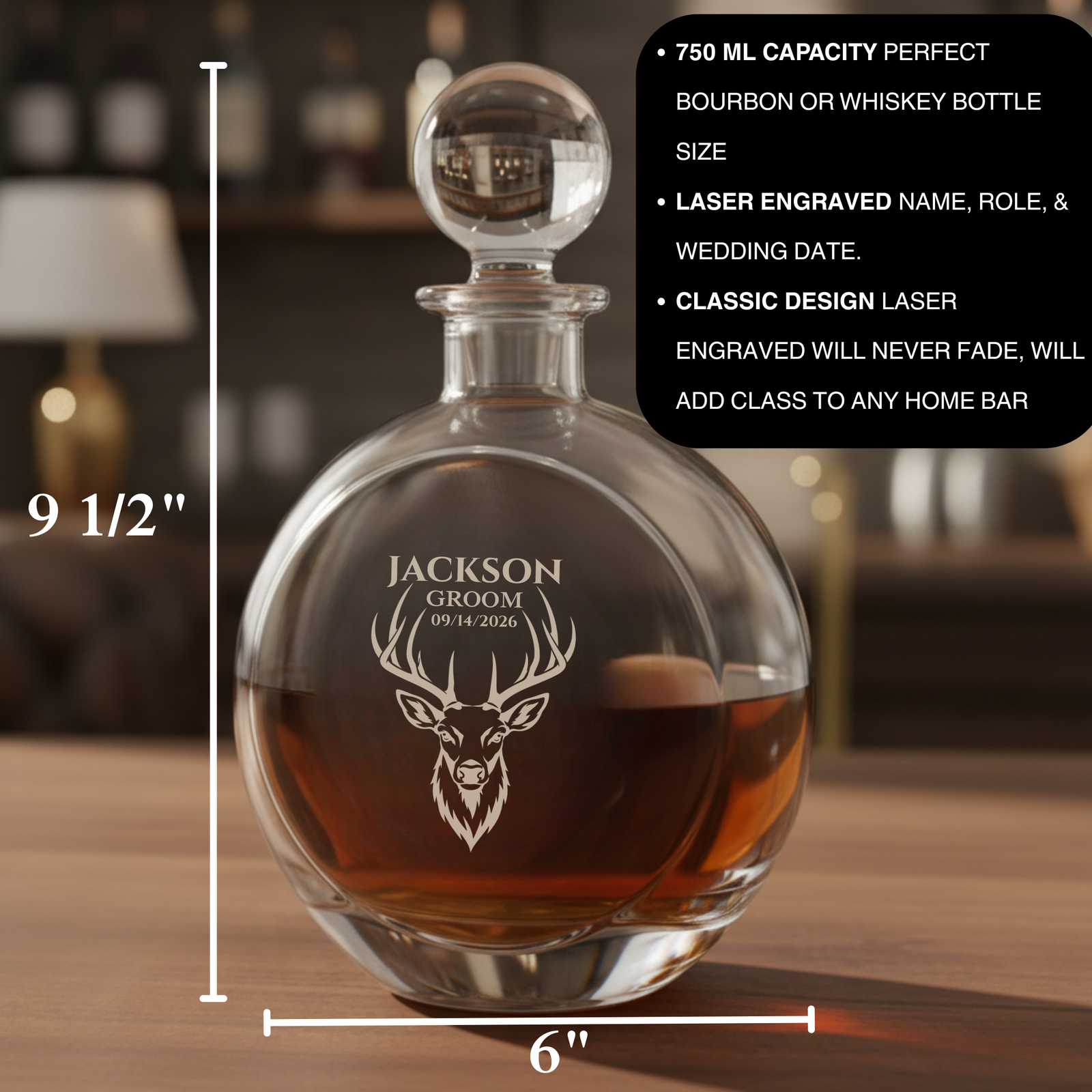 Stag Night Groomsmen Decanter