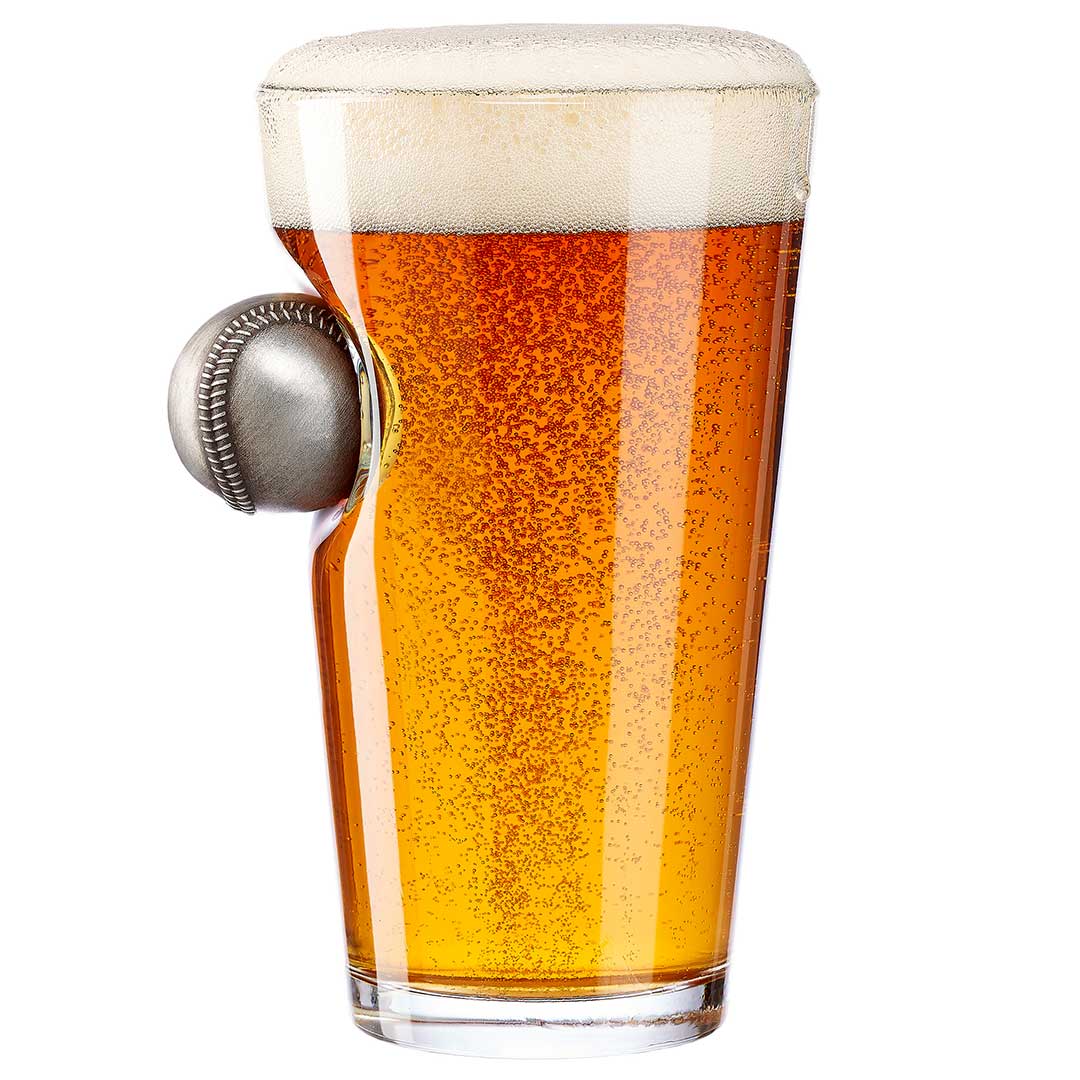 Unique Personalized Diamond Dugout Pint Glass Customized Baseball Gifts for Men by Groovy Guy