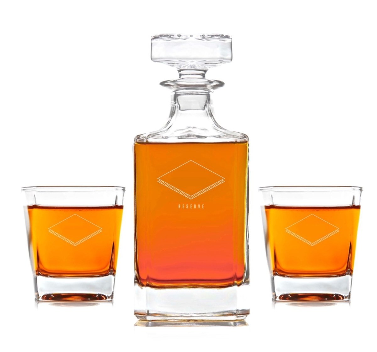 Decanter Custom Groomsmen Whiskey Decanter Set by Groovy Groomsmen Gifts